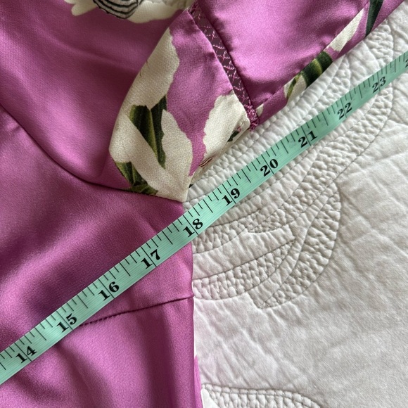 PatBO - Orchid Print Wrap Blouse - Violet - Picture 11 of 14